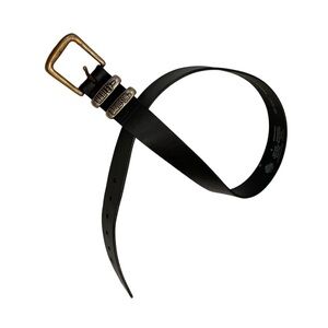 Vintage Harley-Davidson Genuine Leather Belt Metal Buckle Dark Brown Size 38